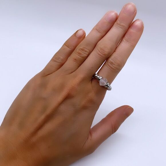 NIB Wool + Pepper Co. Iridescent & Silver Ring - Picture 6 of 8